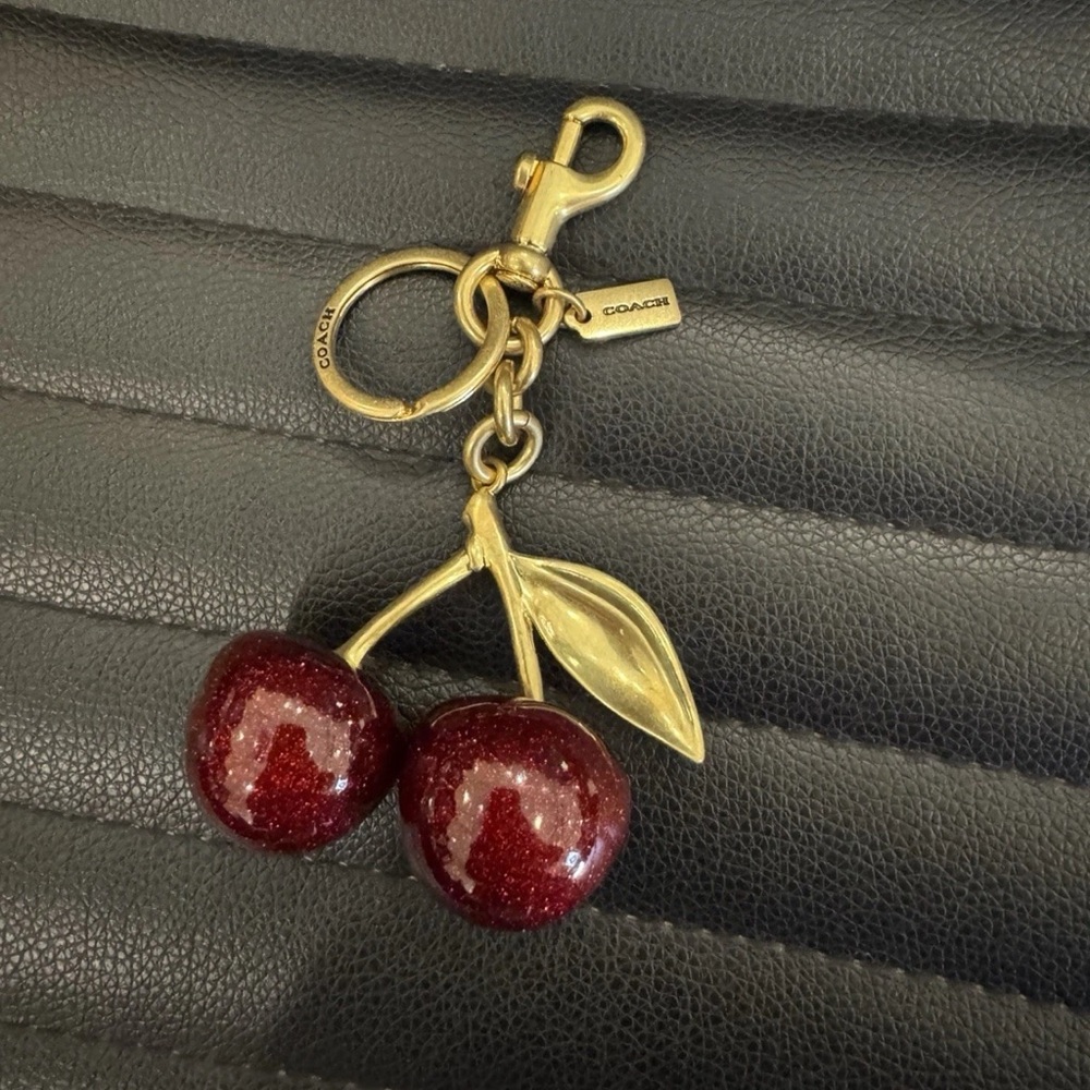 Coach Glittery Red Cherry Keychain - Picture 8 of 15